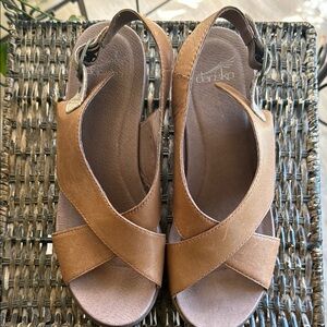 Dansko Tan Leather Sandals